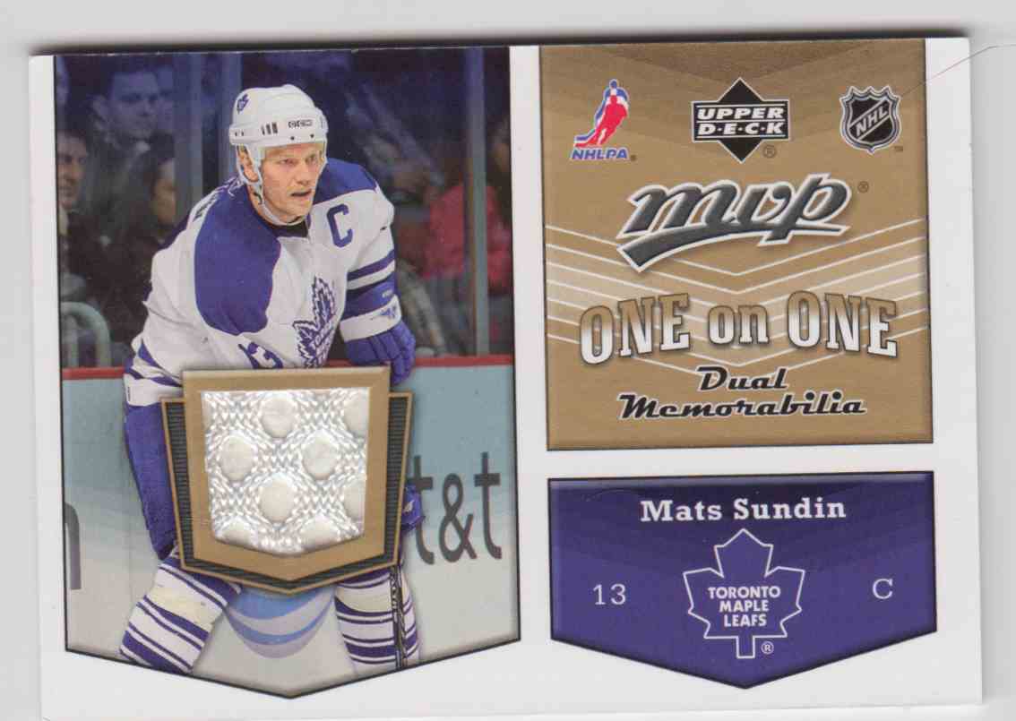 2007 08 Upper Deck Mvp One On One Dual Memorabilia Mats