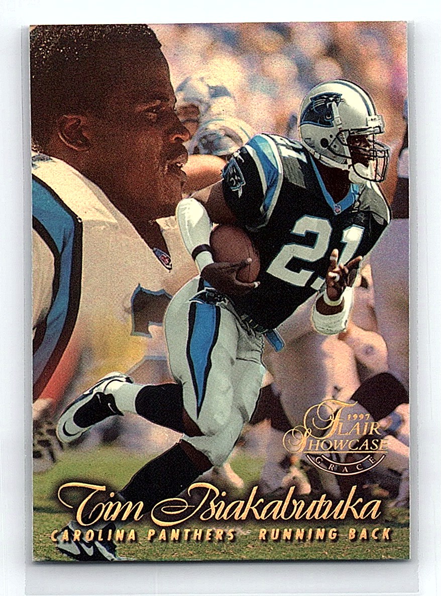 1997 Flair Showcase Grace Tim Biakabutuka Carolina Panthers #47