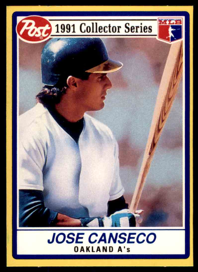 1991 Post Collector Series Oddball Jose Canseco #4 OF 30 on Kronozio