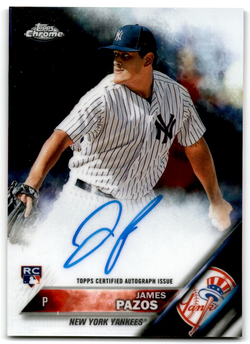 2016 Topps Chrome Rookie Autographs James Pazos #RA-JPA