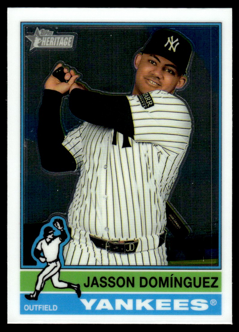 2025 Topps Heritage Chrome Jasson Dominguez New York Yankees #453