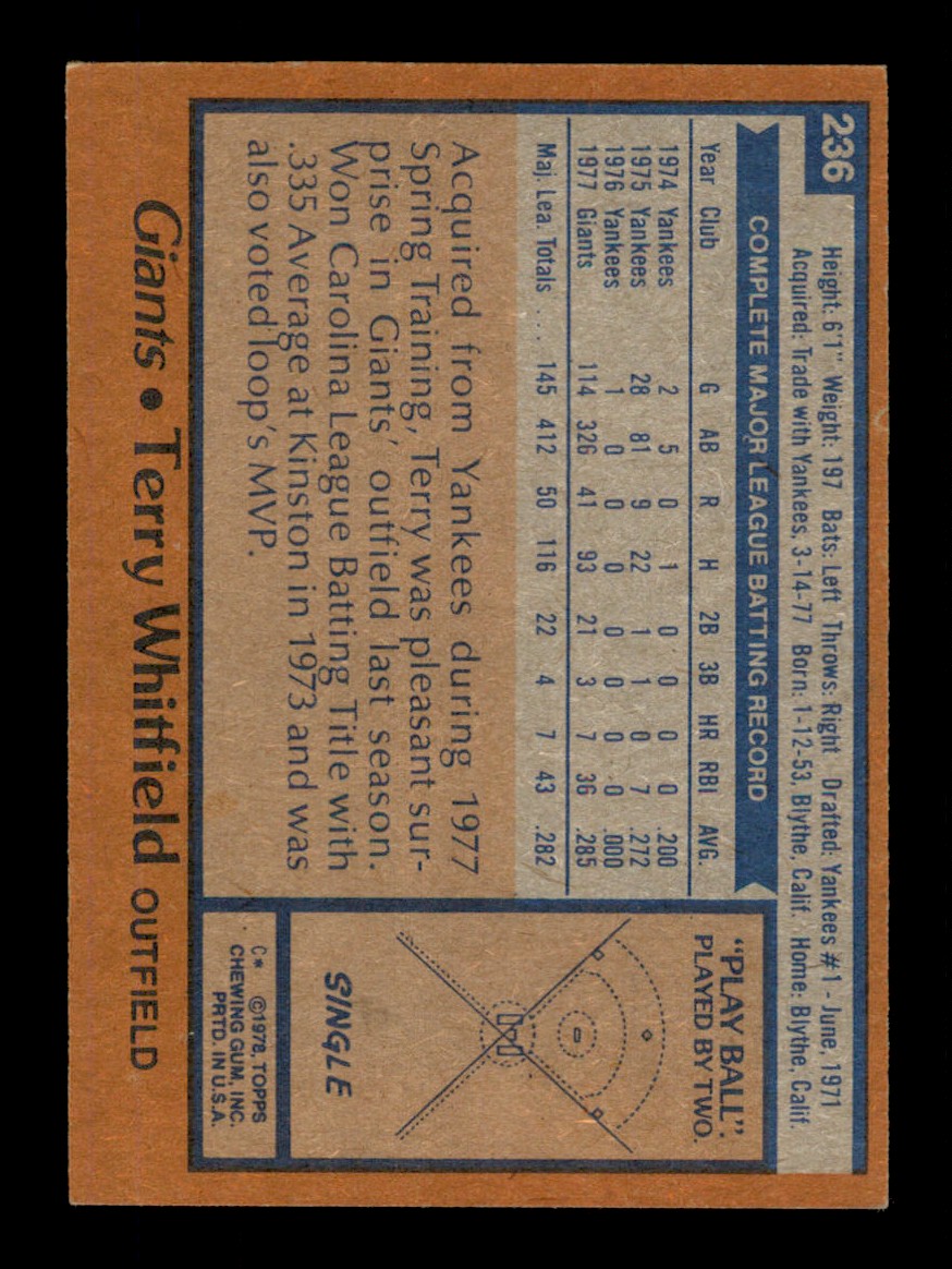 Topps Baseball #1-250 1978 - TÚ ELIGES - Completa tu conjunto - Imagen 471 de 499