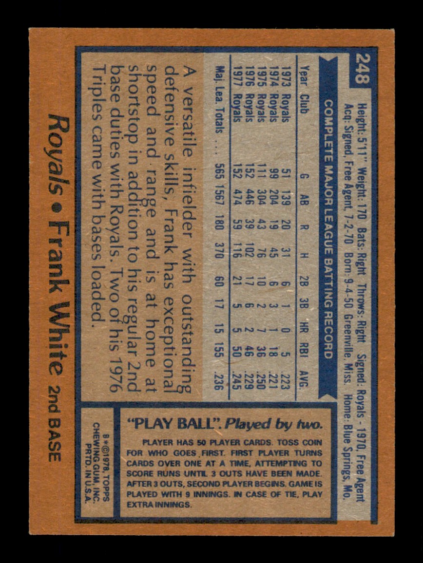 Topps Baseball #1-250 1978 - TÚ ELIGES - Completa tu conjunto - Imagen 495 de 499