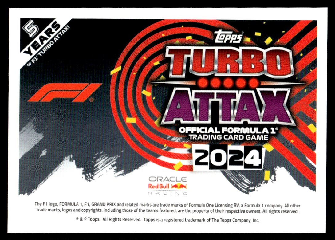 MAX VERSTAPPEN 2024 Topps F1 Turbo Attax Epic Moments Card Red