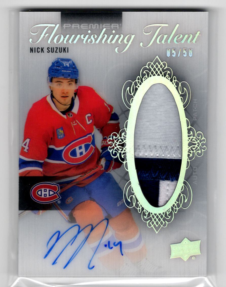 2024-25 Upper Deck Premier Flourishing Talent Nick Suzuki Auto 05