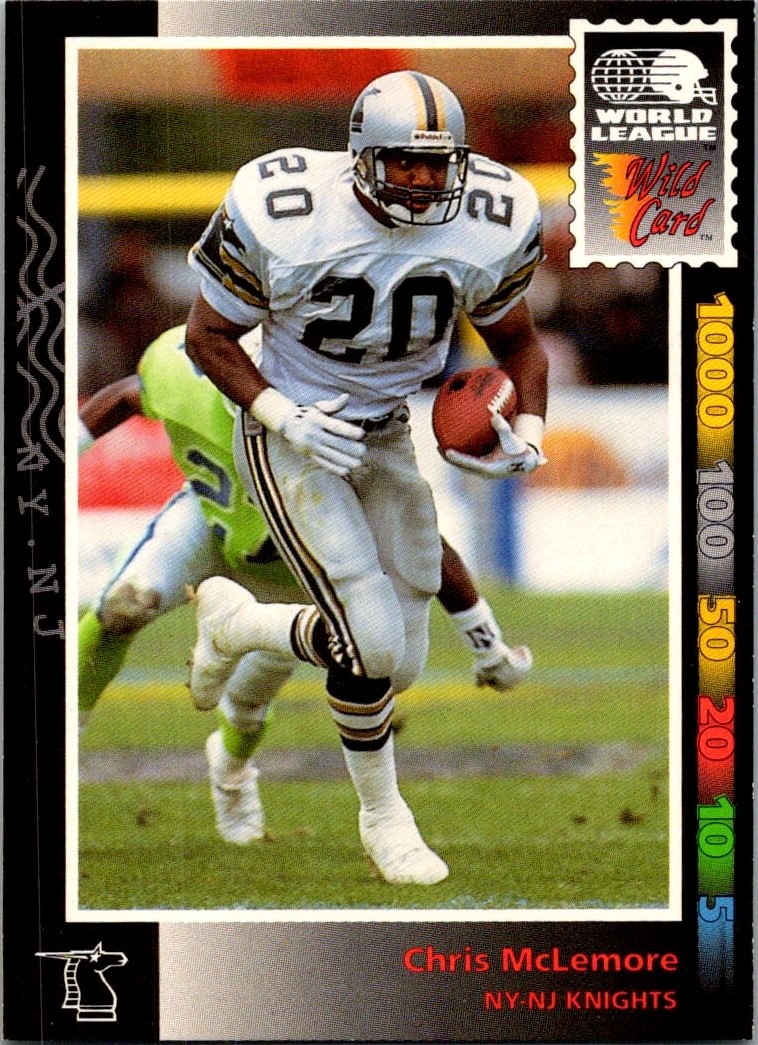 最終価格】激レア！BGCO 90s CALIFORNIA×WEST COAST 1992 WILD CARD WLAF CHRIS MCLEMORE NY NJ KNIGHTS #76 | eBay