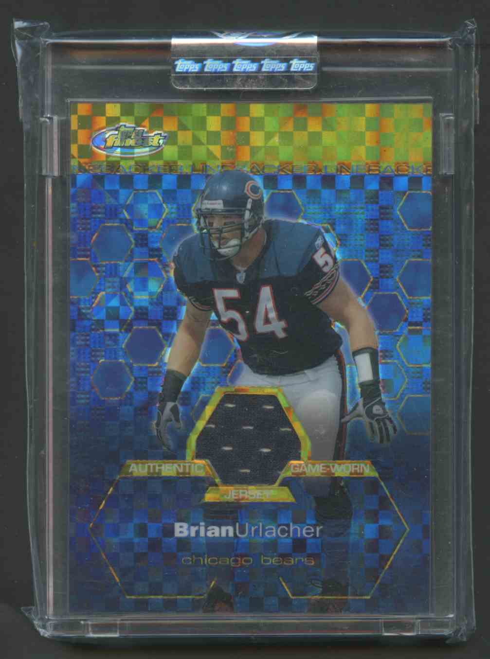 2003 Topps Finest Gold Refractor Relic Brian Urlacher on Kronozio