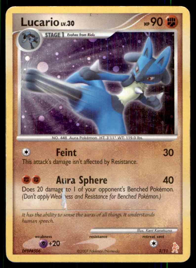 2007 Pokemon Diamond And Pearl Trainer Kit Lucario 3 On