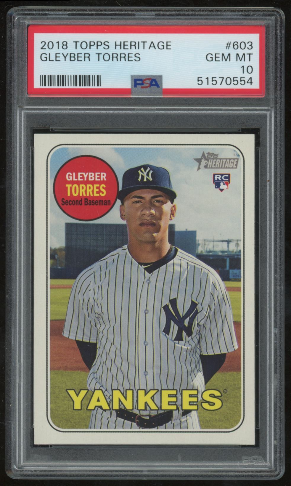 その他 MLB Gleyber Torres Refractor PSA 10 GLEYBER TORRES 2018 TOPPS HERITAGE RC #603 PSA 10 | eBay