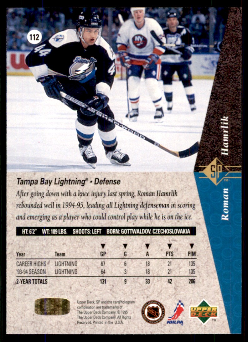 1994-95 SP Roman Hamrlik #112 card back image