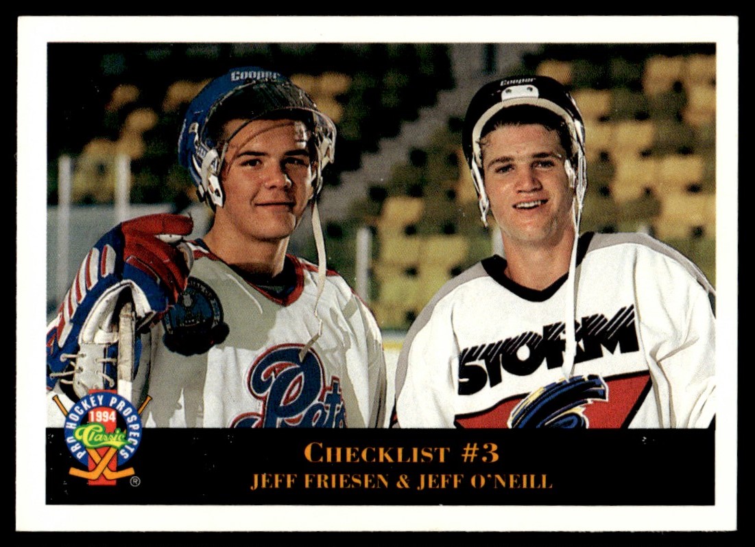 NHL  非売品hockey 1994-95 Classic Pro Hockey Prospects FRIESEN / O'NEILL #209