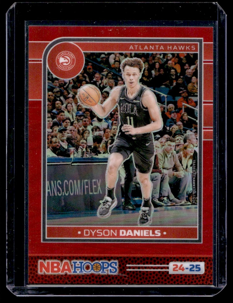 2024-25 Hoops Red Prizms Premium Dyson Daniels 69/99 Atlanta Hawks
