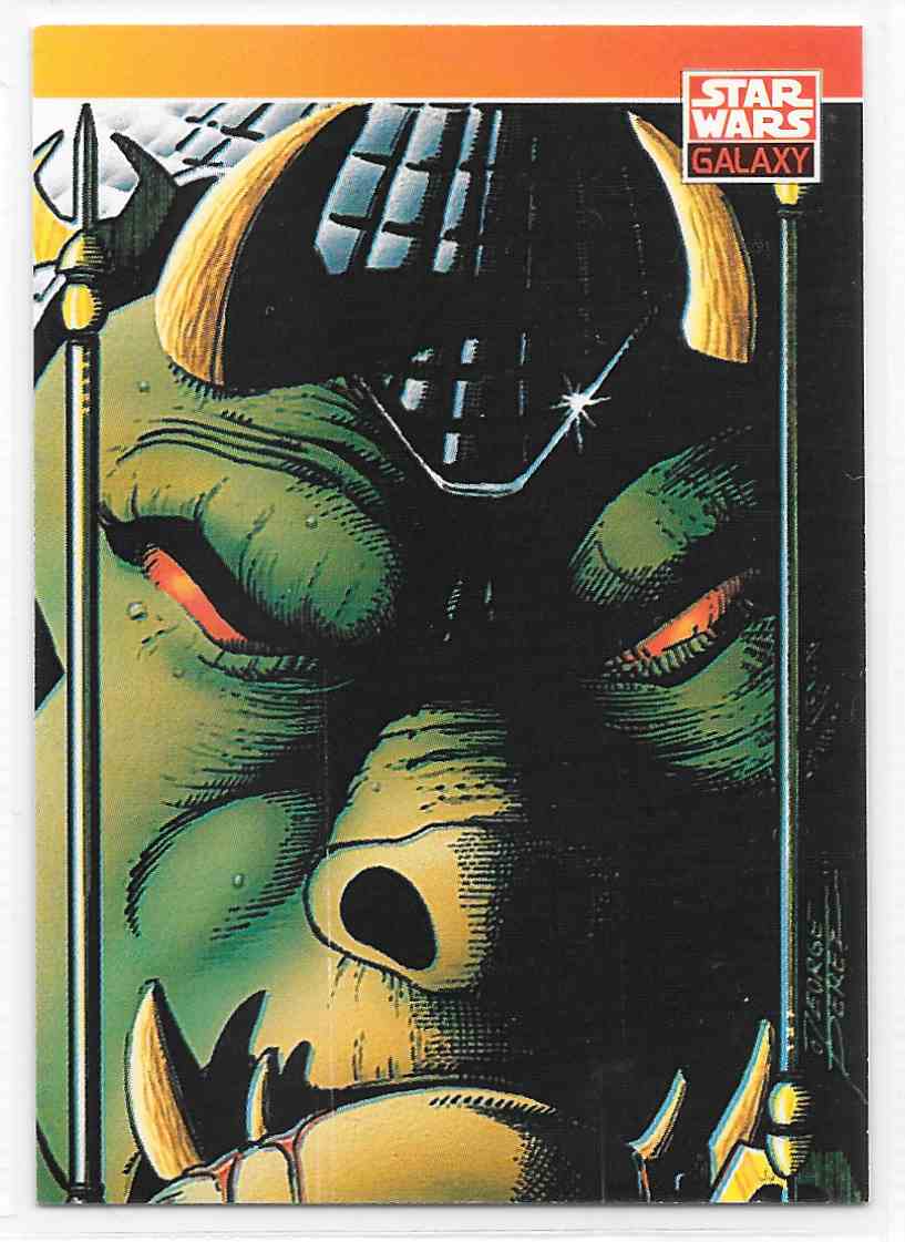 1993 Topps Star Wars Galaxy Series 1 Gamorrean Guard Close Up Base Card #118 on Kronozio
