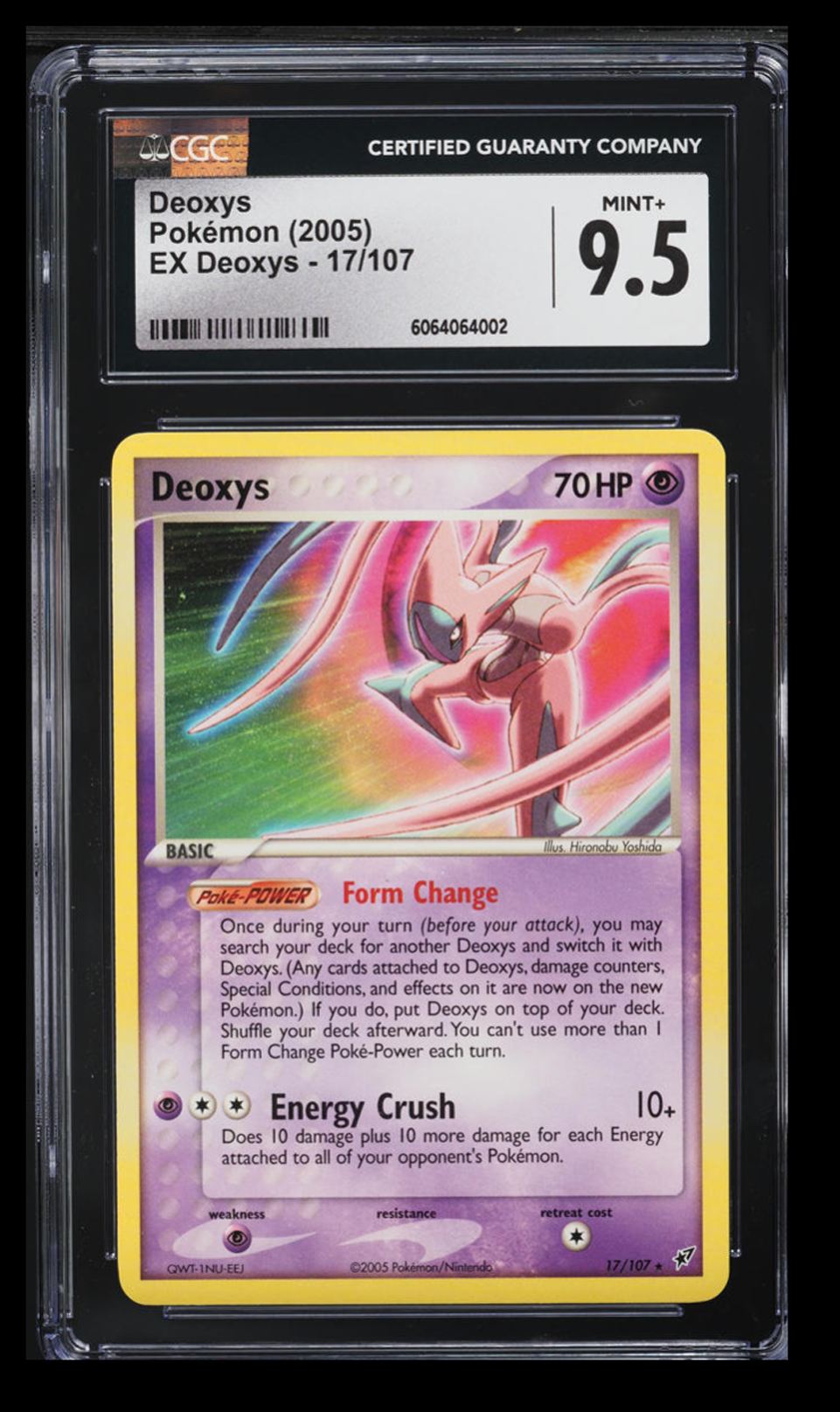 2005 Pokemon EX Deoxys Deoxys CGC 9.5 English #17/107 Rare | eBay