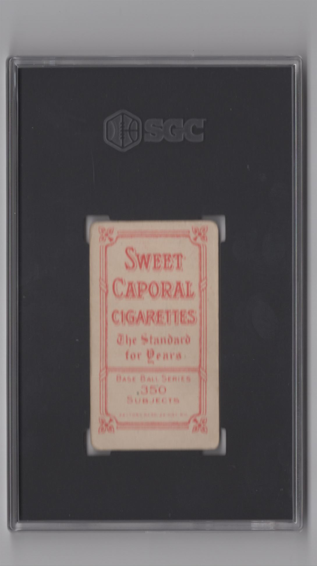 1910 Sweet Caporal White Border Doc Casey card back image