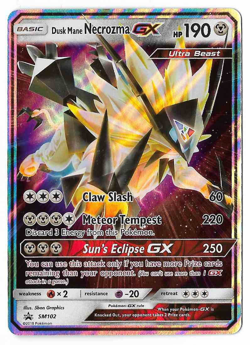 2018 Pokemon Card Full Art Necrozma Gx Sm102 Promo Ultra Rare