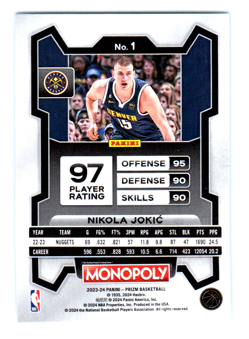 NIKOLA JOKIC Rookie PSA 10 2015-16 Panini Prizm Card #335