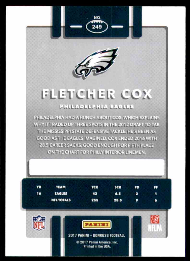 2017 Donruss Fletcher Cox 249 on Kronozio