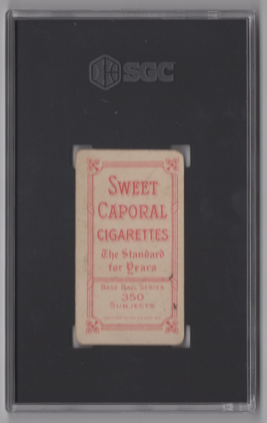 1910 Sweet Caporal White Border Hans Lobert card back image