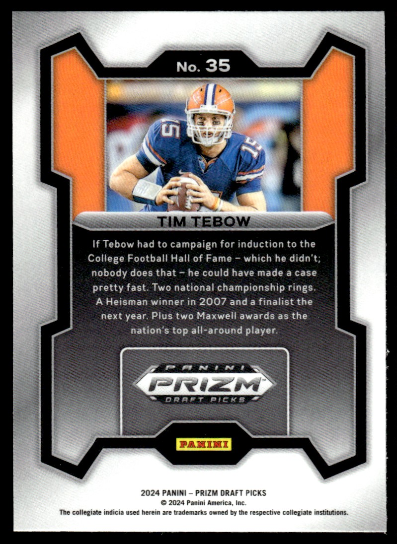 2024 Panini NFL Prizm Draft Picks Tim Tebow Florida Gators #35 | eBay