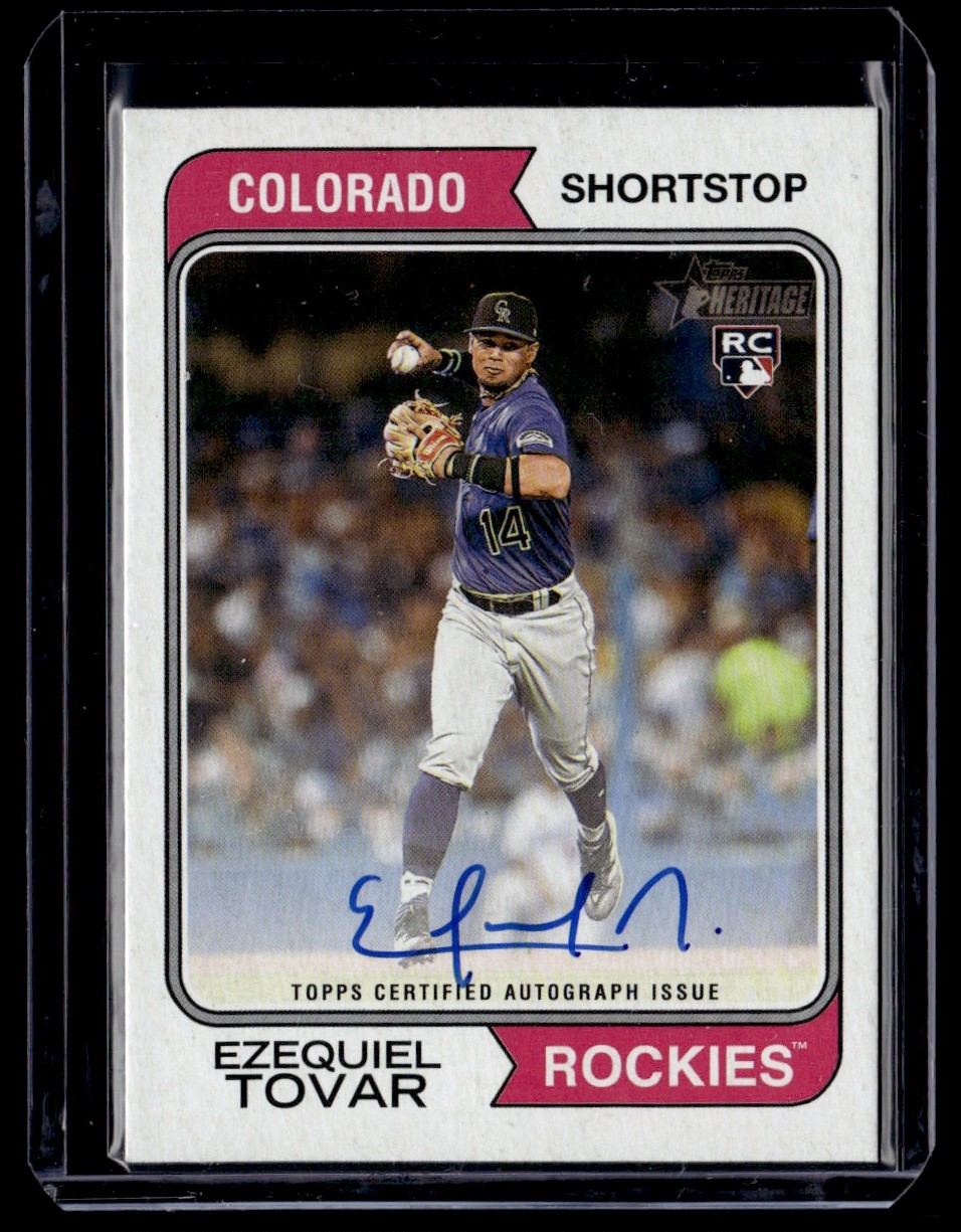 2023 Topps Heritage Real One Auto Ezequiel Tovar #ROA-ET card front image
