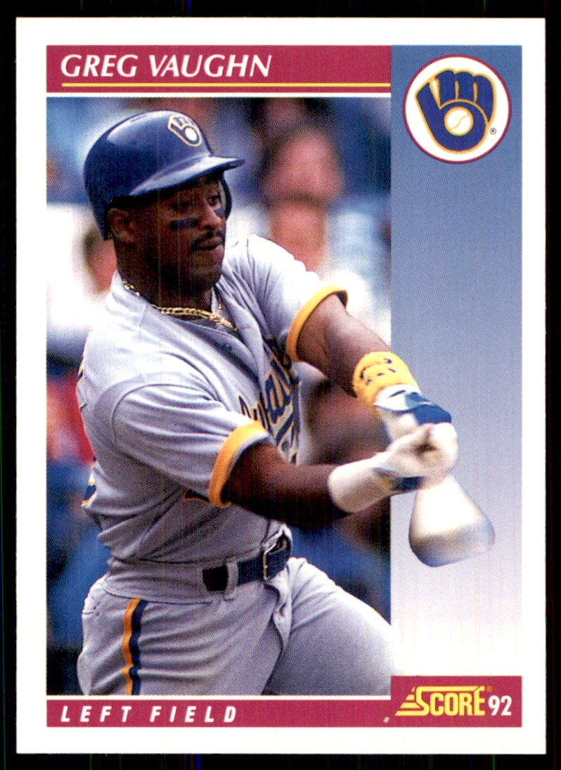 メジャーリーグ　カード　Greg Vaughn 1992 Score Greg Vaughn Milwaukee Brewers #639 | eBay