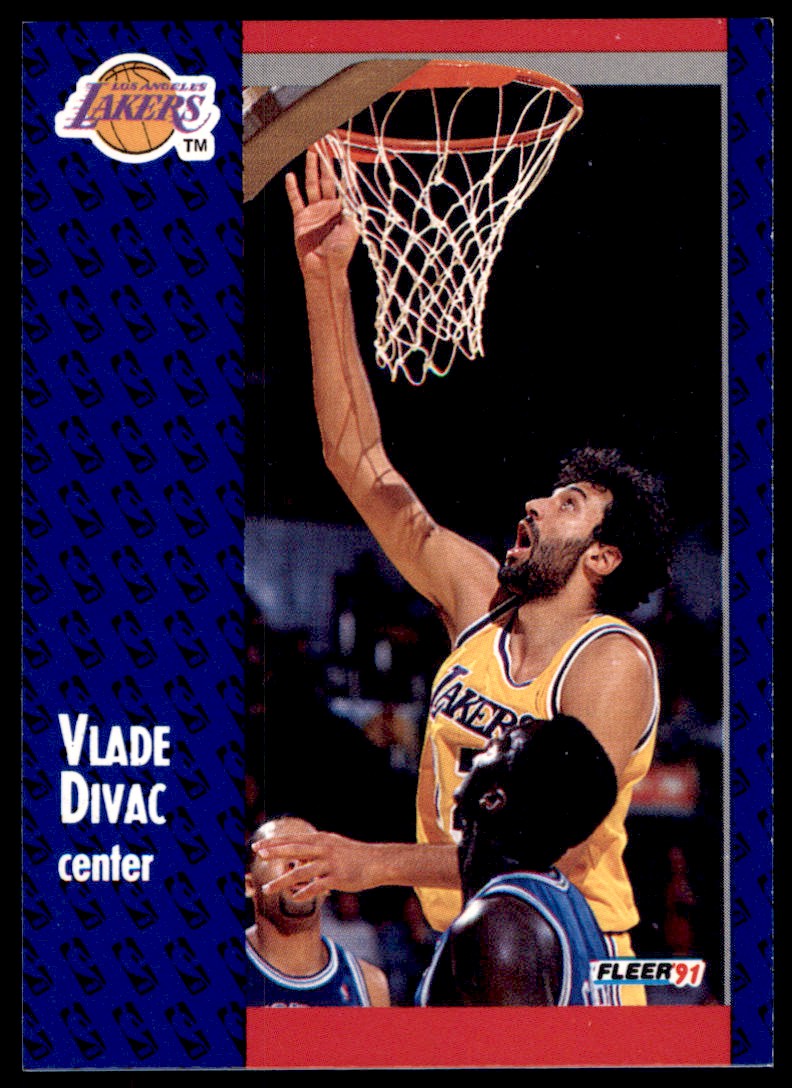 1991-92 Fleer Basketball Fleer Basketball Base Vlade Divac  EX #97 card front image