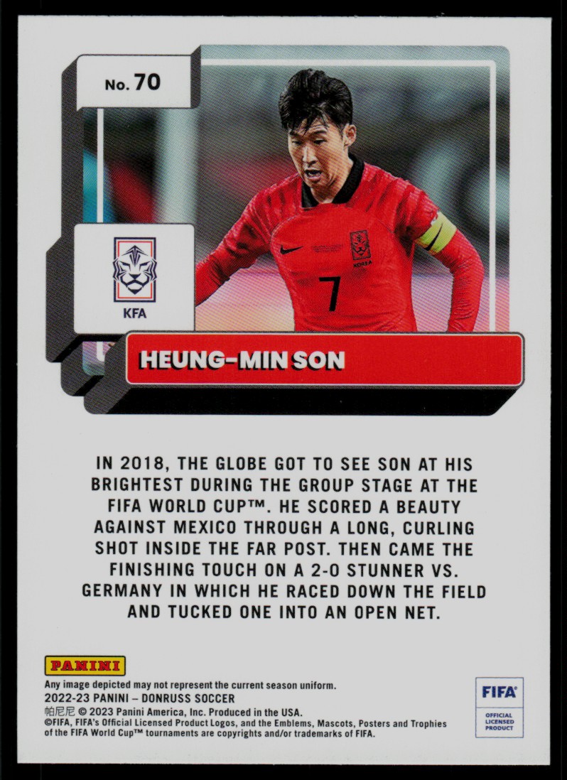 2022 Donruss Silver Heung-Min Son #70 card back image