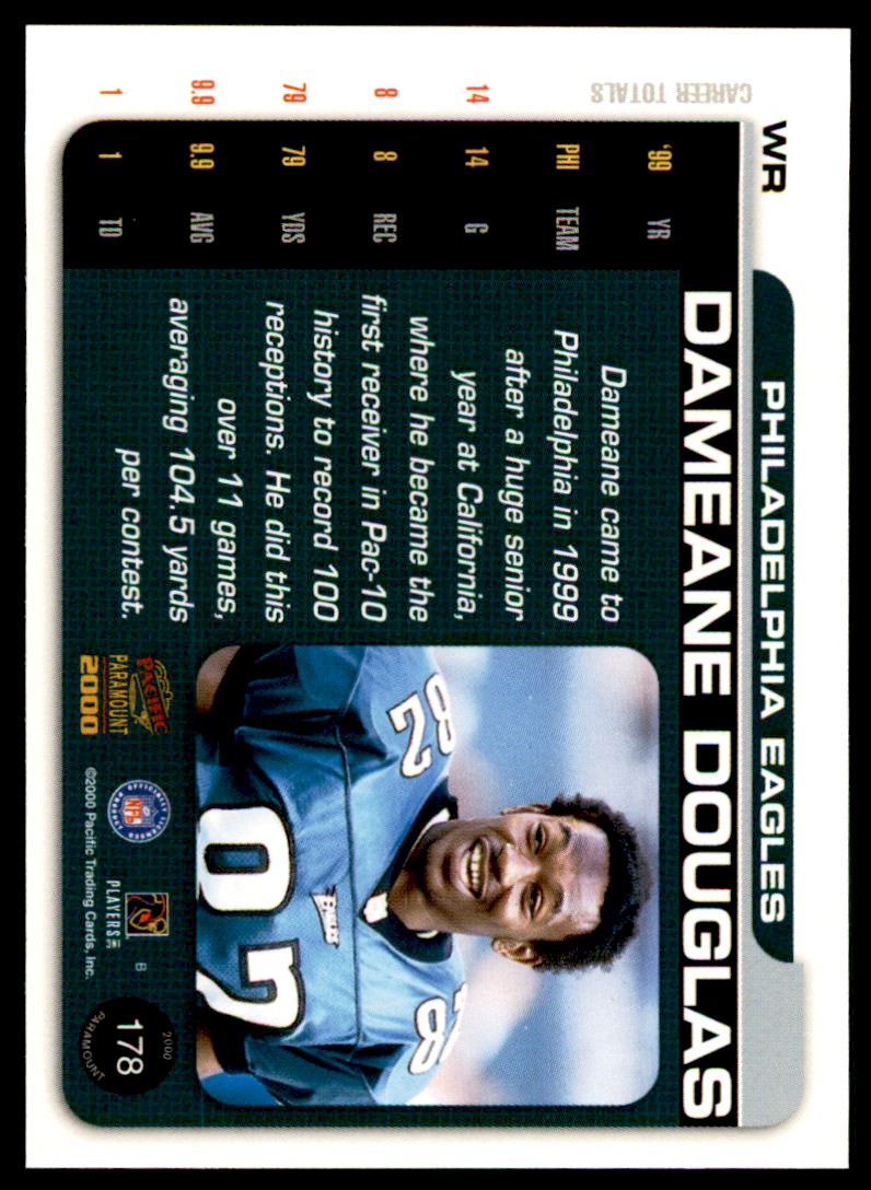 2000 Pacific Paramount Dameane Douglas Philadelphia Eagles