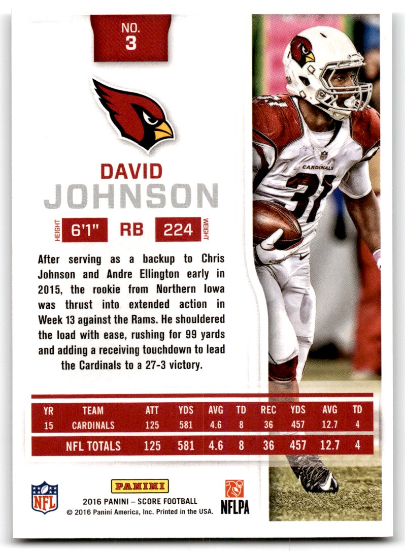 david johnson arizona cardinals on jersey