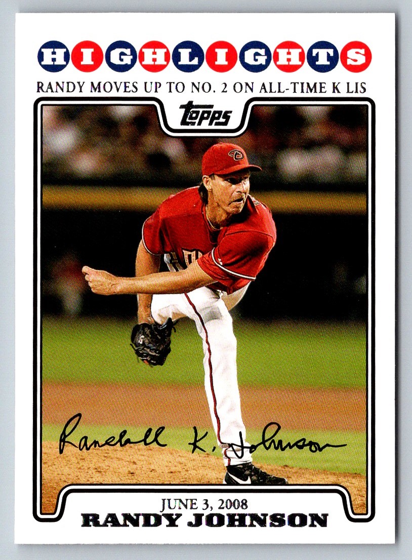 2008 Topps Updates & Highlights Randy Johnson #UH173