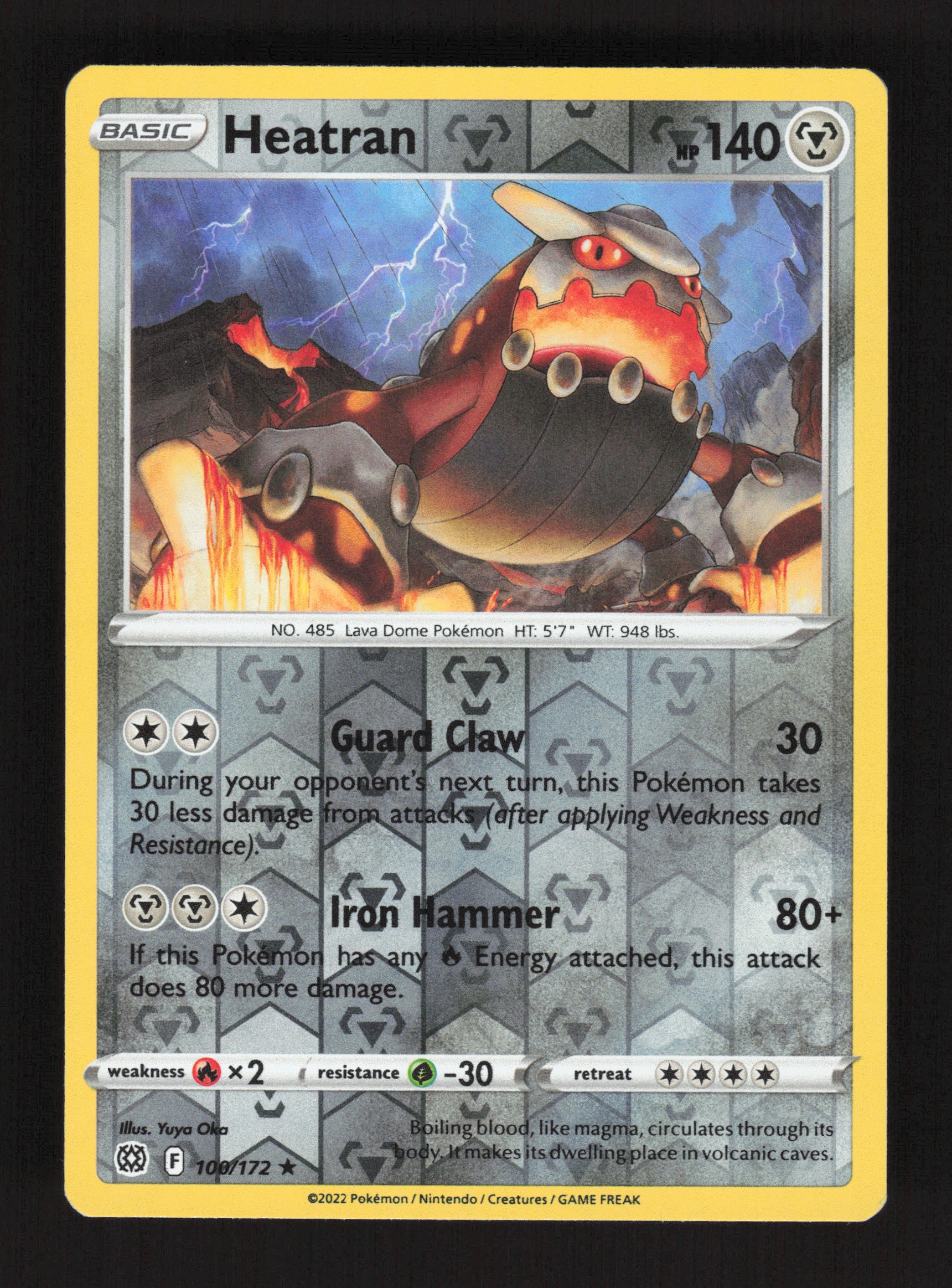 Heatran - SWSH09: Brilliant Stars [REVERSE HOLO]