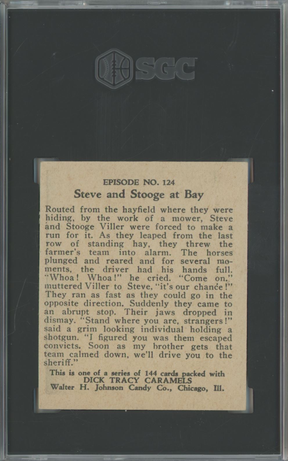 1930 Johnson Candy Co. Dick Tracy Steve & Stooge at Bay SGC 7 #124