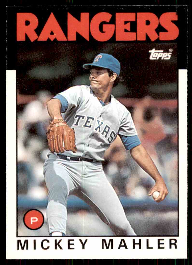 1986 Topps Traded Mickey Mahler B-3555 #68T