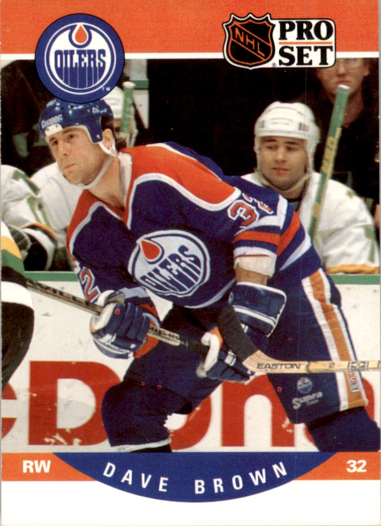 Dave Brown 1990-91 Pro Set #440 Edmonton Oilers | eBay