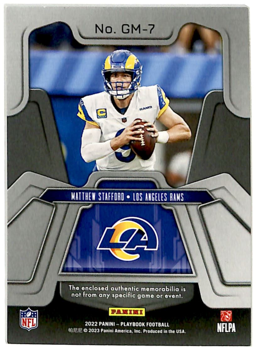 2022 Playbook Gameday Materials Matthew Stafford Los Angeles