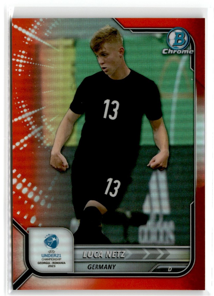 2022 BOWMAN CHROME UEFA UNDER 21 ORANGE LUCA NETZ /75 #106