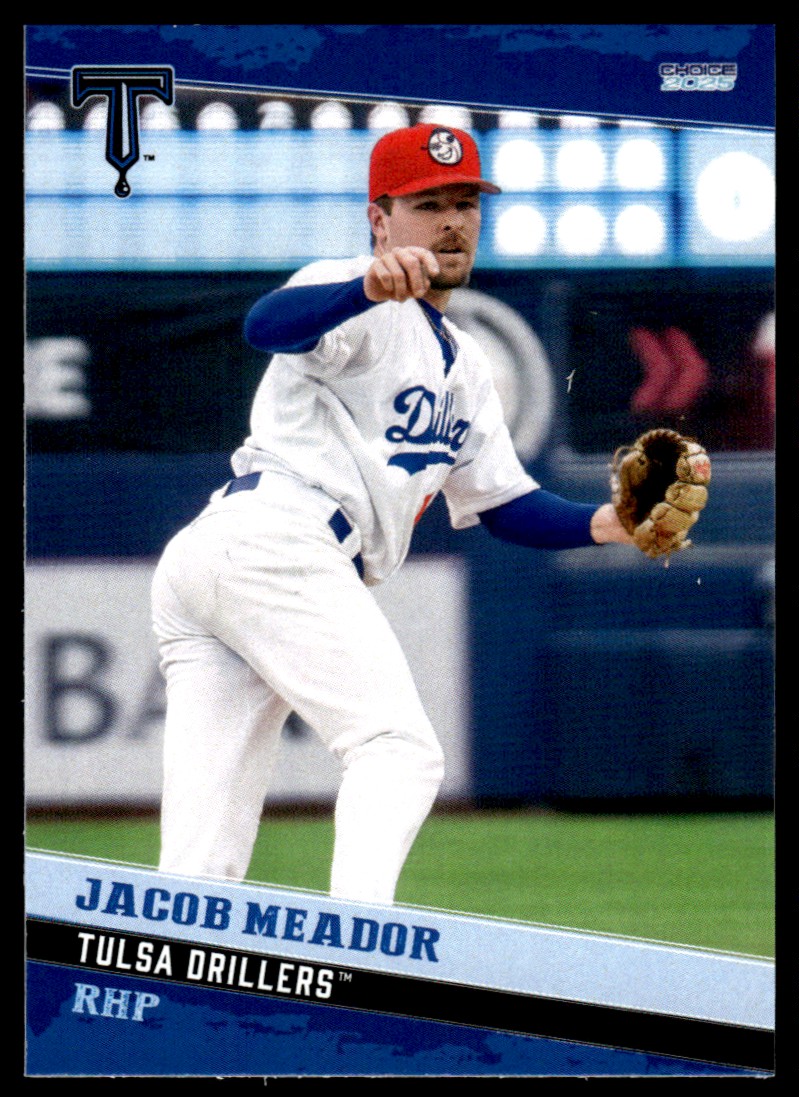 2025 Jacob Meador Choice Minor League Rookie Card Dodgers Tulsa