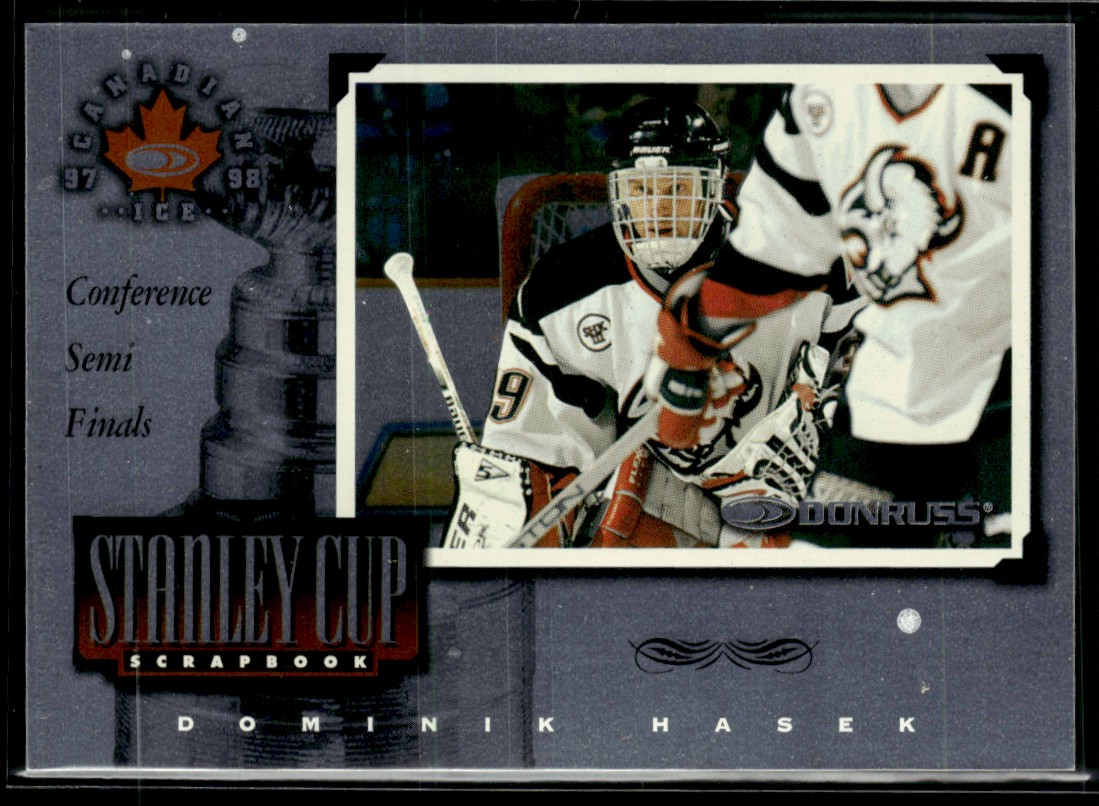 1997-98 Canadian Ice Stanley Cup Scrapbook Dominik Hasek Silver