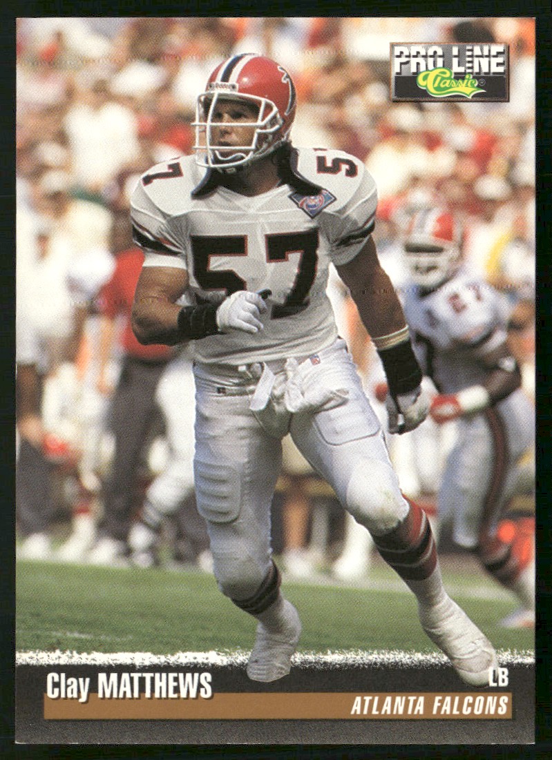 1995 Pro Line Classics Clay Matthews Atlanta Falcons #187 | eBay