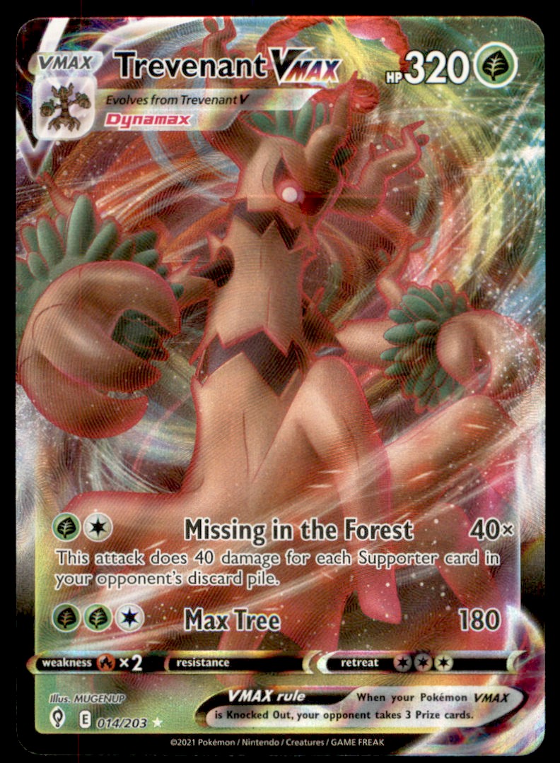 trevenant vmax pokemon card value V & Lot - 014/203 Evolving Skies Evolves from Trevenant V Type Pokemon Card Game/[S7R] Blue Sky