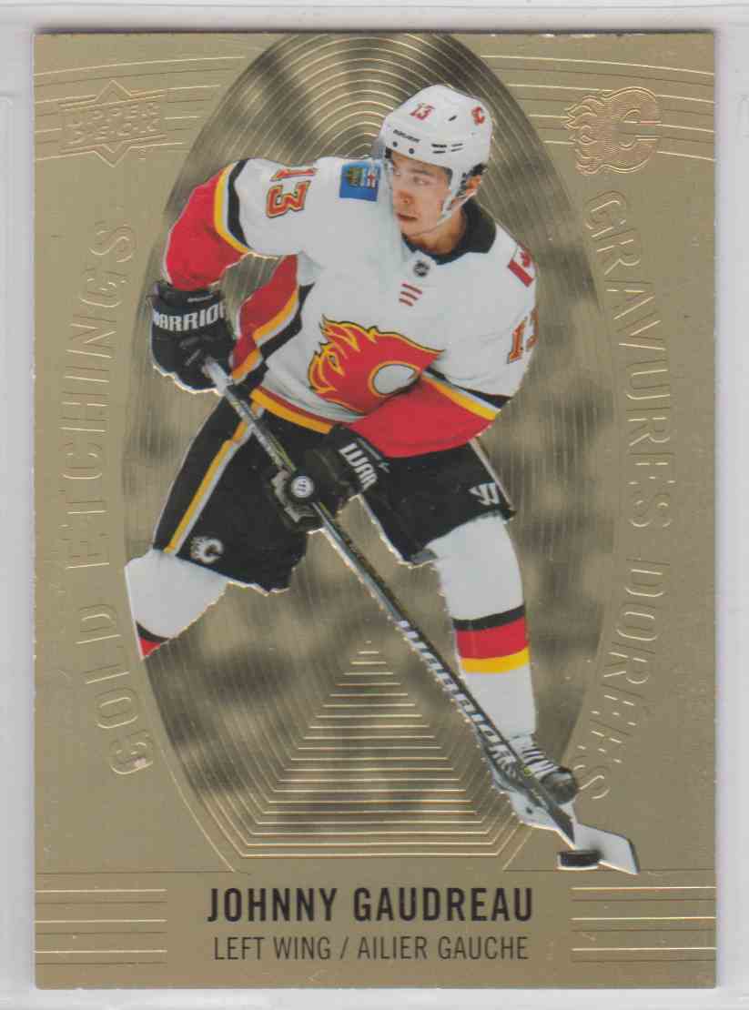 2019-20 Upper Deck Tim Horton Gold Etchings Johnny Gaudreau #GE-5 on