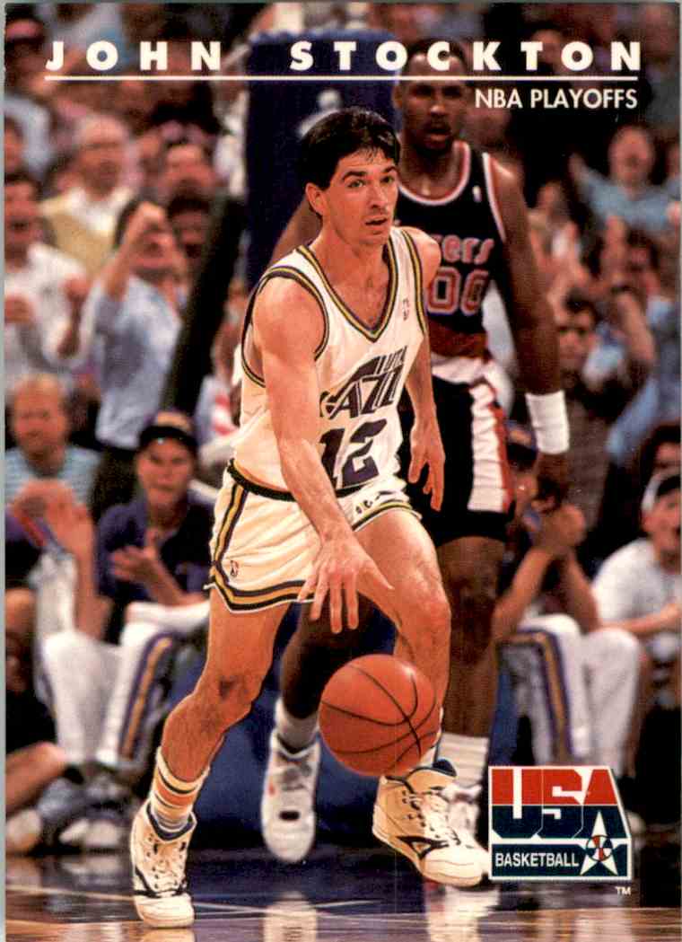 1992-93 SkyBox USA John Stockton/Nba Playoffs #87 card front image