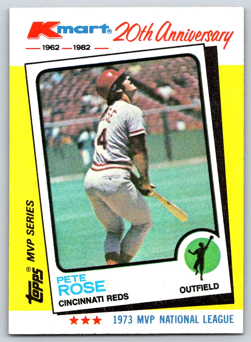 1982 Topps Kmart 20th Anniversary PETE ROSE #24 Reds 1973 MVP