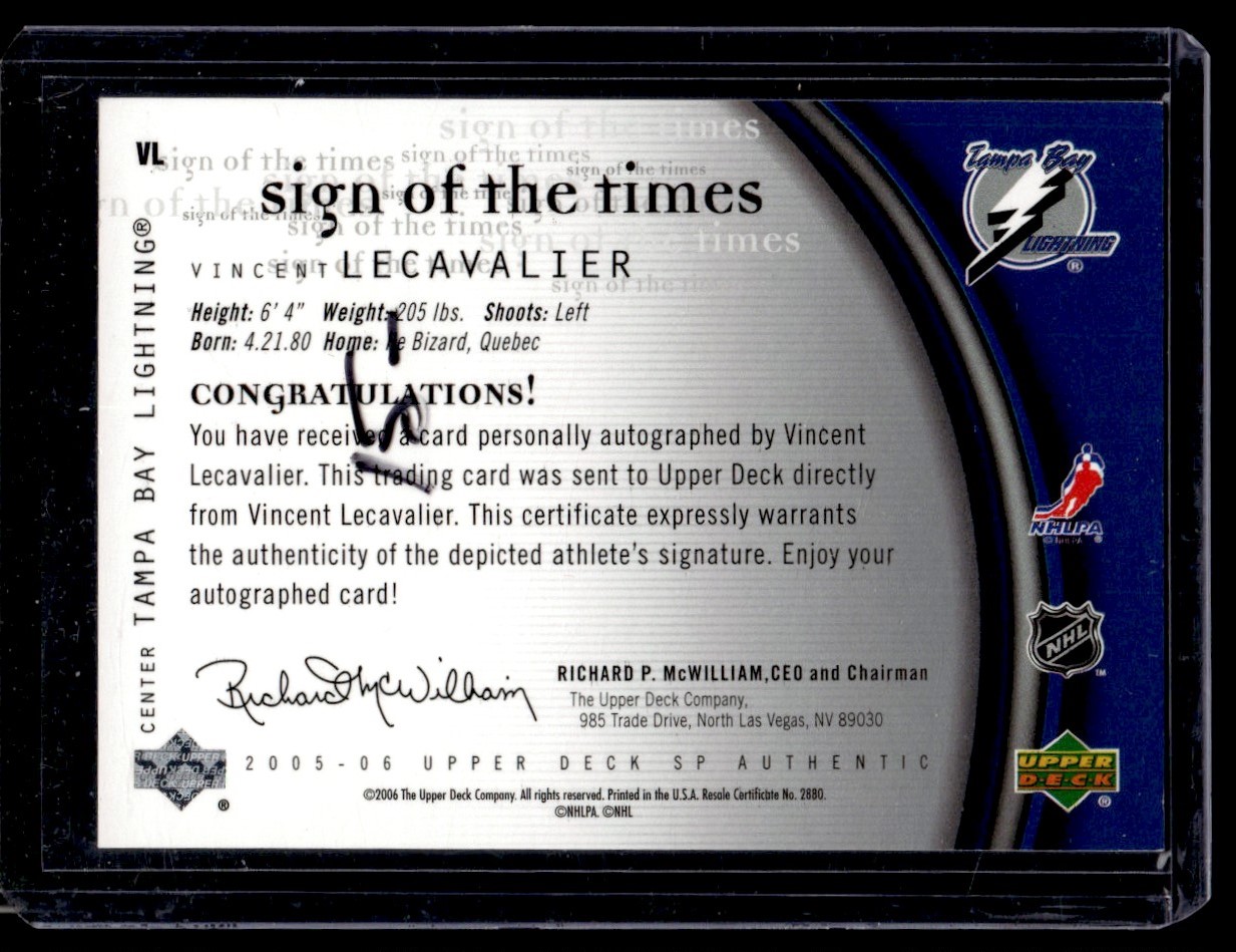 2005-06 SP Authentic Sign of the Times Autograph Vincent