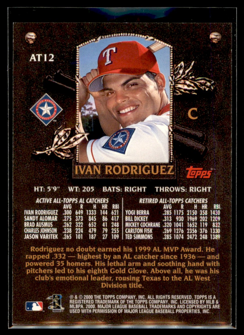 2000 Topps All-Topps AL Team Ivan Rodriguez #AT12 | eBay