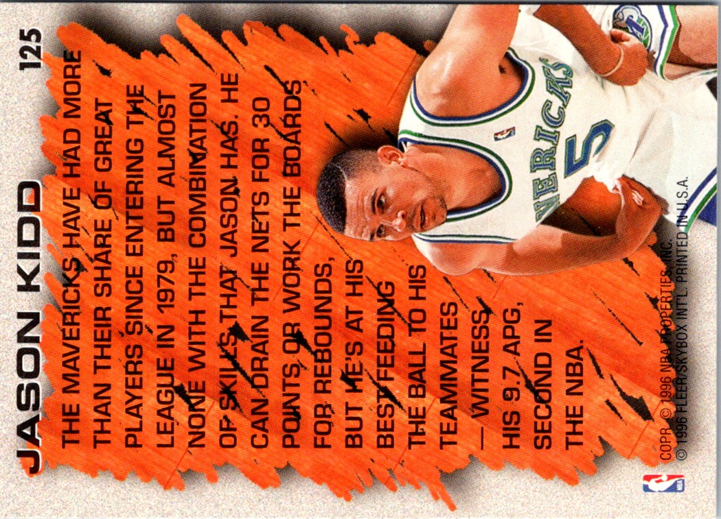 1996-97 Fleer Jason Kidd #125 on Kronozio