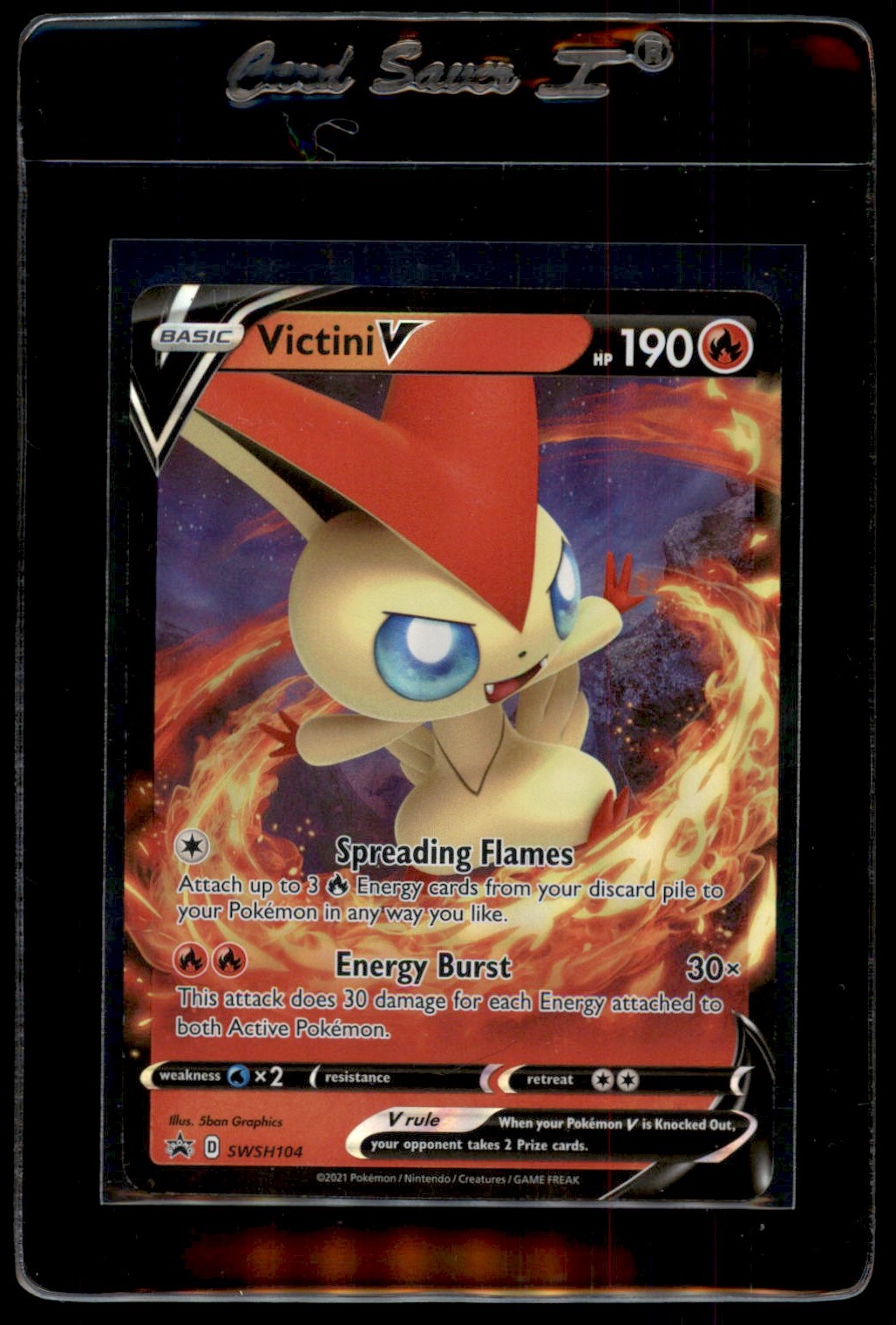 ⭐︎ 。⭐︎ 2021 Pokemon Victini V #SWSH104 Black Star Promo | eBay