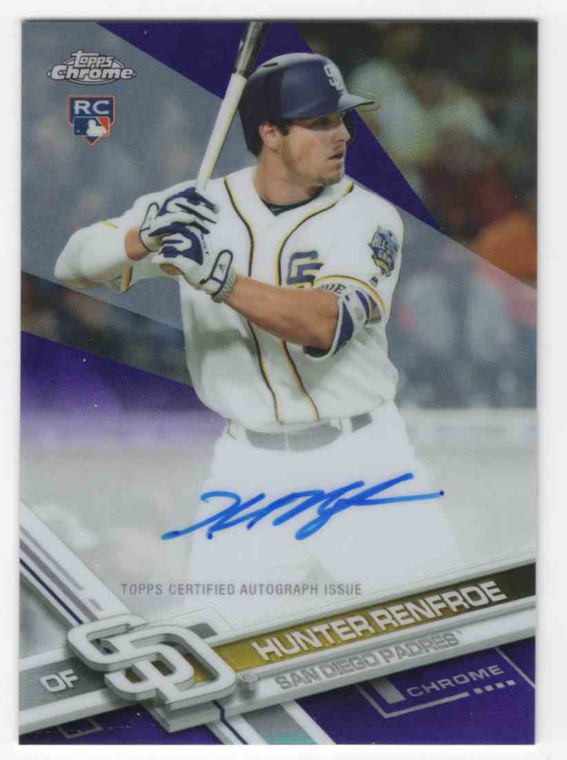 2017 Topps Chrome Rookie Autographs Purple Refractors Hunter Renfroe # ...