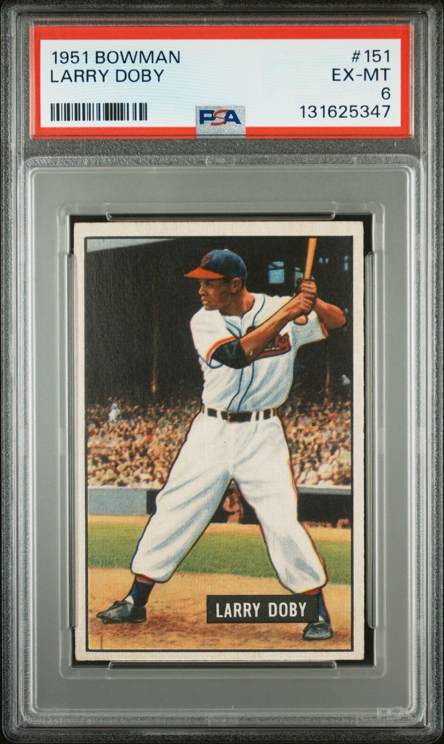 Larry Doby 1951 Bowman PSA 6 #151 Cleveland Indians